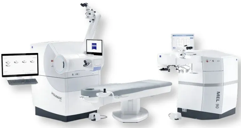  Augenlaser Visumax 800 von der Firma Zeiss und der Mel 90